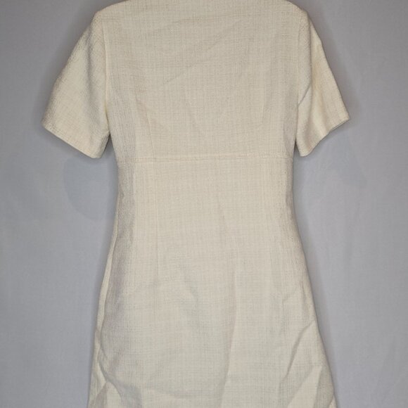 Sandro Gregoria Tweed Zip Mini Dress, Size 38, NWT - Picture 3 of 6